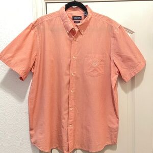 Chaps Men's Coral Button-Down Shirt, XXL